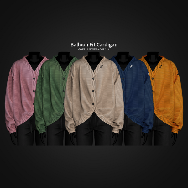 Alpha Balloon Fit Cardigan by simsfinds - The Sims 4 Custom Content