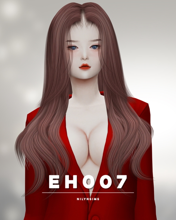 Alpha NILYN HAIR EH007 by nilynsims - The Sims 4 Custom Content