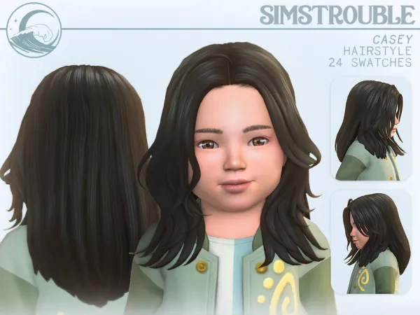 Maxis Match Casey Hairstyle Toddler Version by simstrouble - The Sims 4 Custom Content