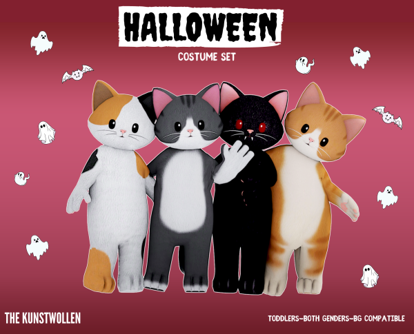 Alpha Halloween gift Cat costume by The_Kunstwollen - The Sims 4 Custom Content