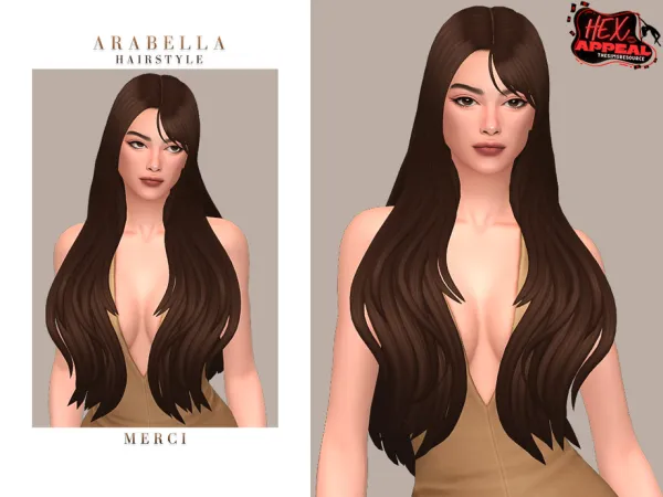Sims 4 Hex Appeal Arabella Hairstyle by -Merci-