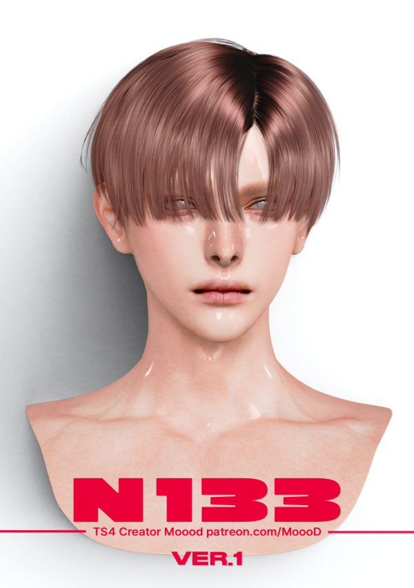Alpha SIMS4TS4] MoooD Hair N133 VER1 by simsfinds - The Sims 4 Custom Content