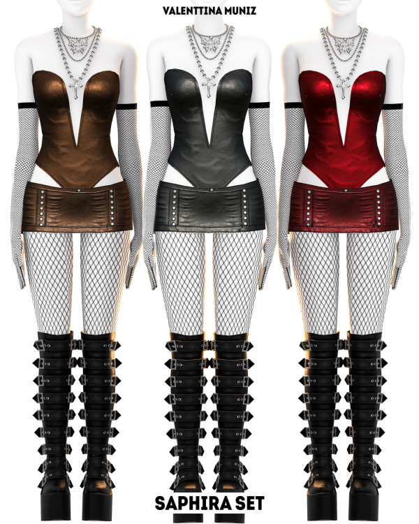Alpha Saphira Outfit Valenttina Muniz Custom Content by valentinamuniz - The Sims 4 Custom Content