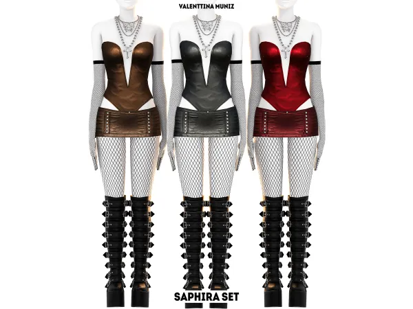 Alpha Saphira Outfit Valenttina Muniz Custom Content - The Sims 4 Custom Content