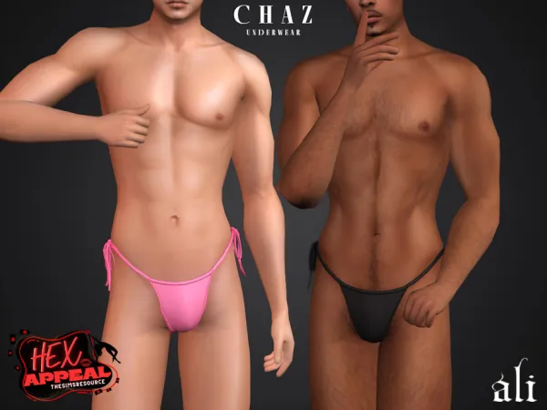 Alpha HEX APPEAL CHAZ underwear by ali1 - The Sims 4 Custom Content