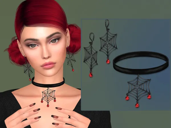 Hanging by a thred jewelry set