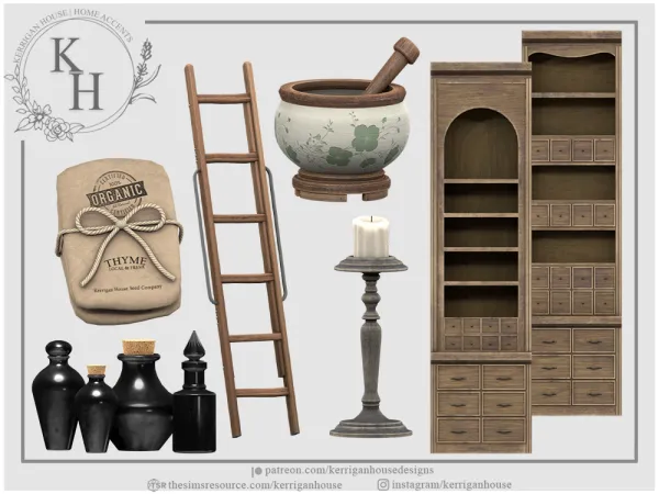 Alpha [khd] herbalist set - The Sims 4 Custom Content