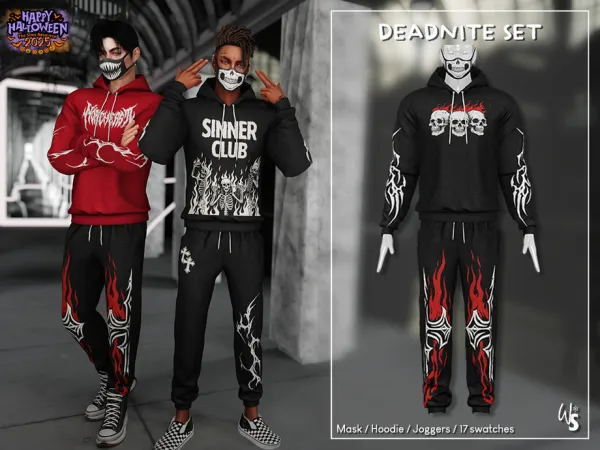 Alpha Deadnite Set for men by wisteriasims - The Sims 4 Custom Content