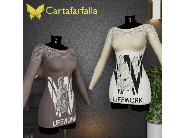 Alpha Cartafarfalla Corsiva - The Sims 4 Custom Content