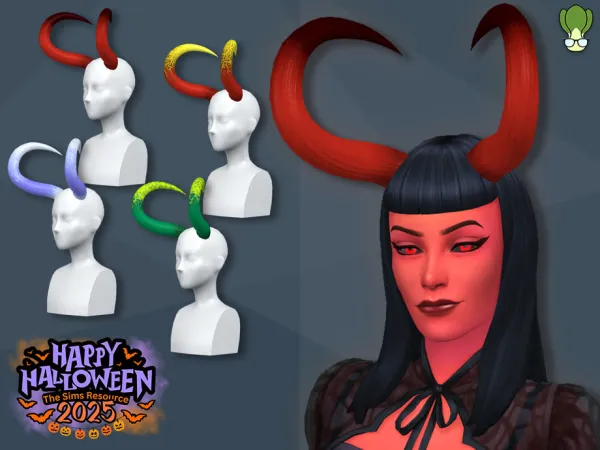 Maxis Match Halloween Demon Horn Accessories by kapakijo - The Sims 4 Custom Content