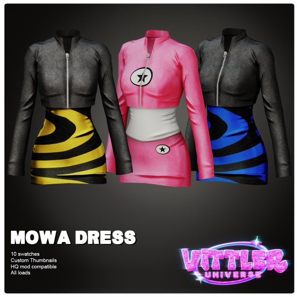 Alpha Mowa Mini Dress by simsfinds - The Sims 4 Custom Content
