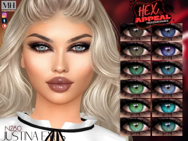 Sims 4 Hex Appeal - Justina Eyes N280