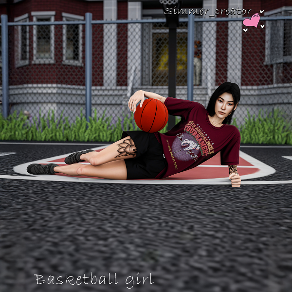 Mix Basketball girl by simmer_creator - The Sims 4 Custom Content