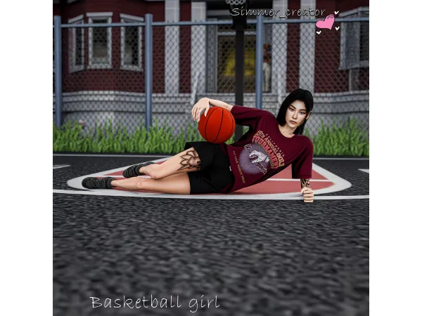 Mix Basketball girl - The Sims 4 Custom Content