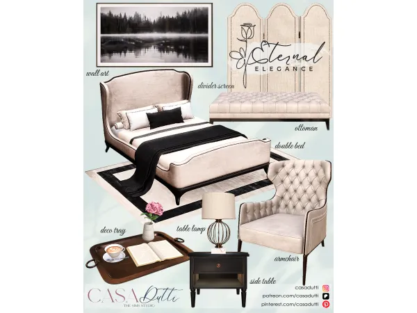 Alpha Eternal Elegance Bedroom - The Sims 4 Custom Content