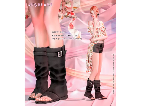 Alpha [SUNBERRY]2562 GIFT SET1 Shoes - The Sims 4 Custom Content