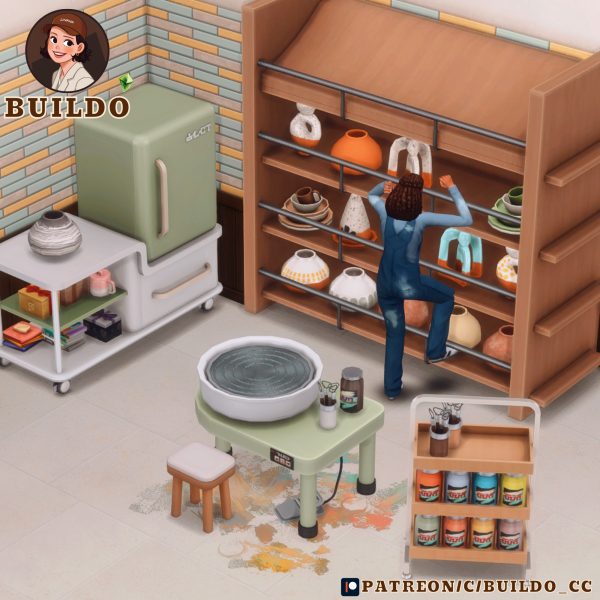 Maxis Match Pottery Set_8CC by simsfinds - The Sims 4 Custom Content