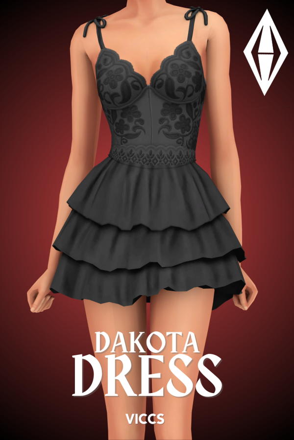 Maxis Match VICCS_DAKOTA DRESS (TEEN ELDER) by viccs - The Sims 4 Custom Content