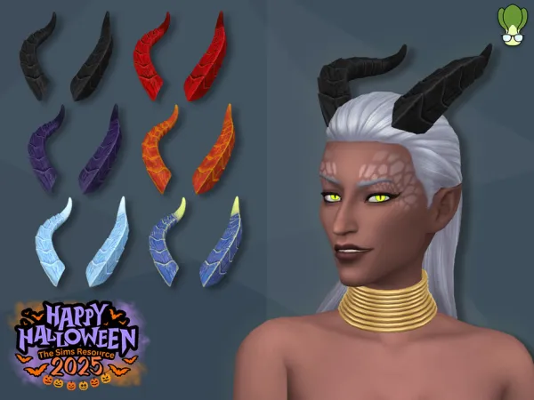 Maxis Match Halloween Dragon Horns Accessories by kapakijo - The Sims 4 Custom Content