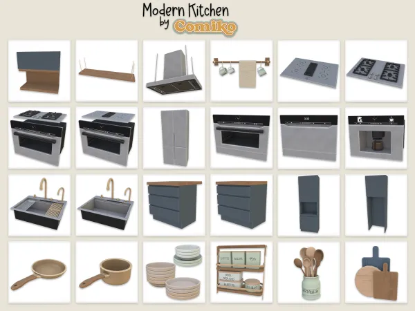 Maxis Match Moden Kitchen Set - The Sims 4 Custom Content