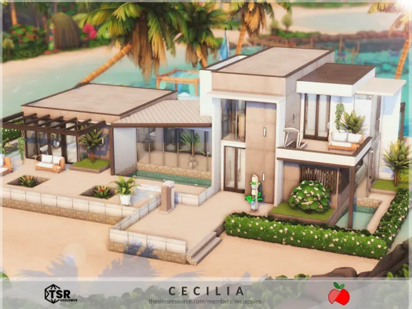 Maxis Match Cecilia beach house no - The Sims 4 Custom Content