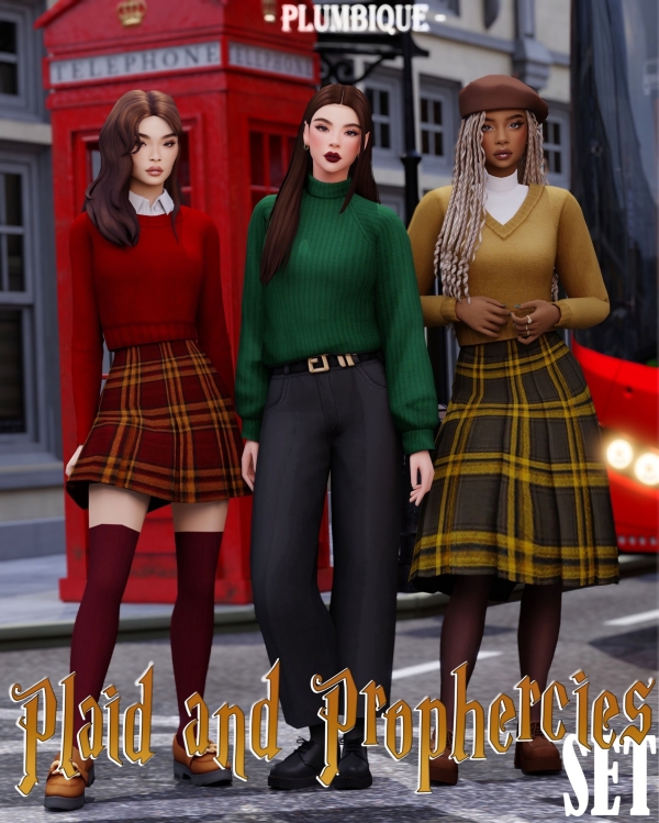Maxis Match PLAID AND PROPHECIES SET DOWNLOAD - The Sims 4 Custom Content