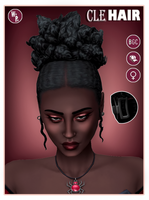 Maxis Match CLE HAIR by simsfinds - The Sims 4 Custom Content