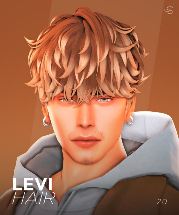 Maxis Match Levi Hair 20 by simsfinds - The Sims 4 Custom Content