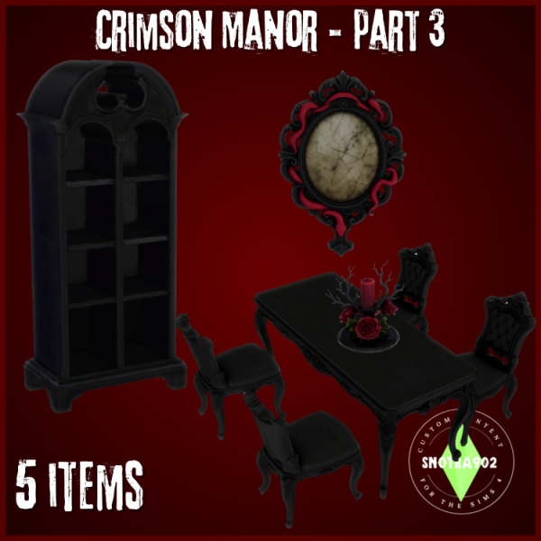 Maxis Match Crimson Manor Part 3 by simsfinds - The Sims 4 Custom Content