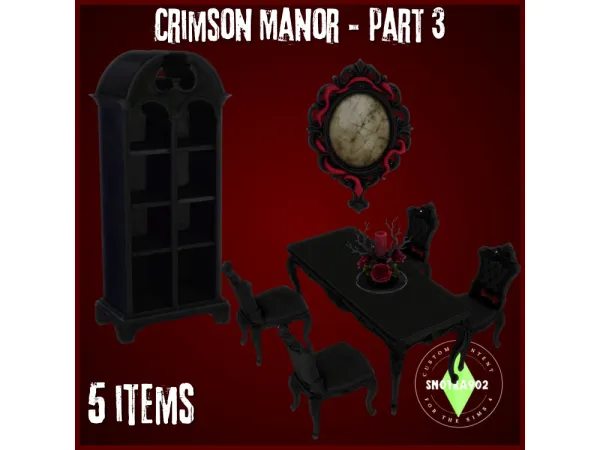 Maxis Match Crimson Manor Part 3 by Snotra902 - The Sims 4 Custom Content