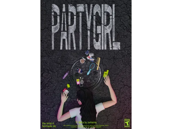 Maxis Match PARTYGIRL by zwhsims - The Sims 4 Custom Content
