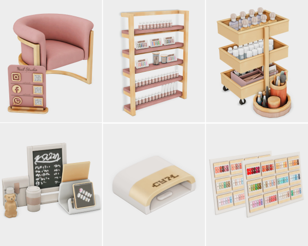 Maxis Match nail salon must haves sims 4 finds by simsfinds - The Sims 4 Custom Content