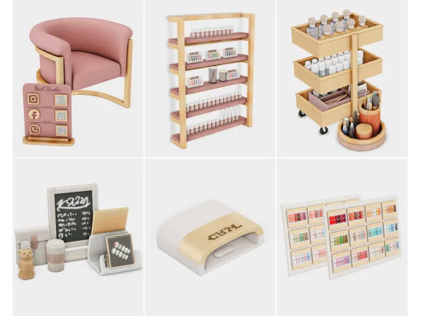 Maxis Match nail salon must haves sims 4 finds by boujeesimss - The Sims 4 Custom Content