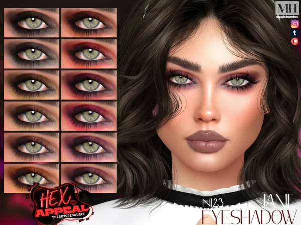 Sims 4 Hex Appeal - Janie Eyeshadow N123