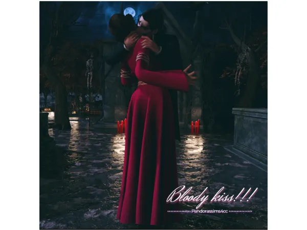 Maxis Match Bloody kiss - The Sims 4 Custom Content