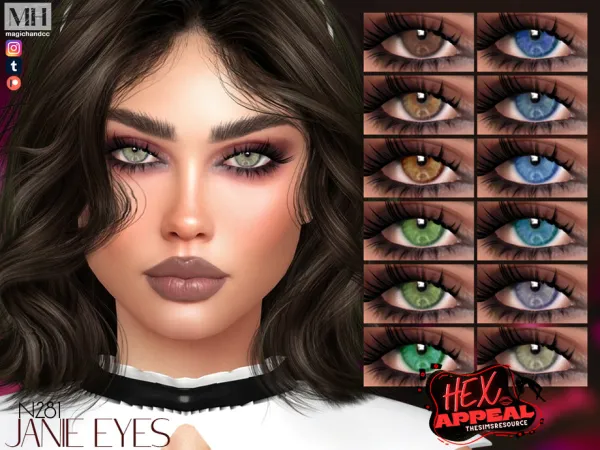 Sims 4 Hex Appeal - Janie Eyeshadow N123