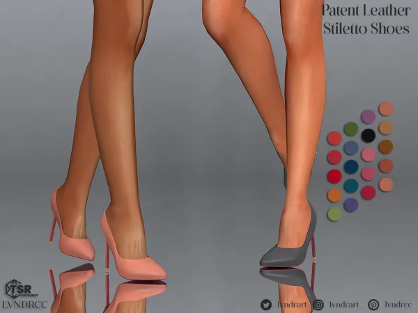 Sims 4 Patent Leather Stiletto Shoes