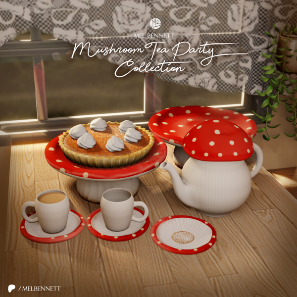 Mix Mushroom Tea Party by melbennett - The Sims 4 Custom Content