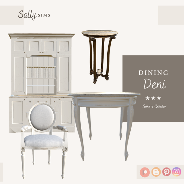 Alpha Dining DENI by sally4sims - The Sims 4 Custom Content