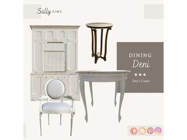 Alpha Dining DENI - The Sims 4 Custom Content