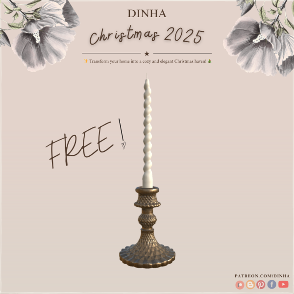 Alpha Christmas 2025 Candle by dinhagamer - The Sims 4 Custom Content