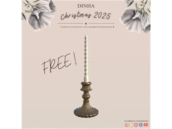 Alpha Christmas 2025 Candle - The Sims 4 Custom Content