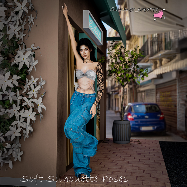 Mix Soft Silhouette Poses by simmer_creator - The Sims 4 Custom Content