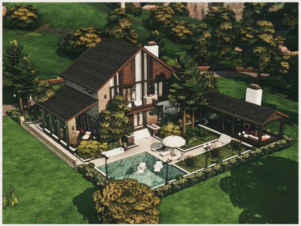 Maxis Match MM Modern Villa 6 by Merin_Martini - The Sims 4 Custom Content