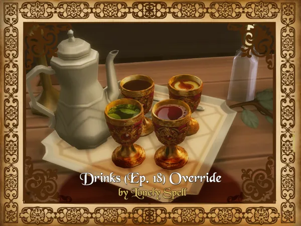 Mix Medieval drinks override by LonelySpellSims4 - The Sims 4 Custom Content