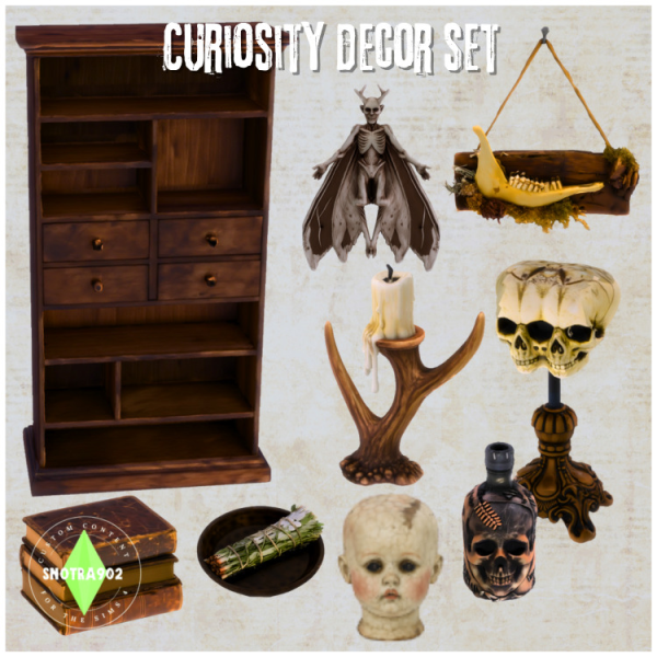Alpha Curiosity Decor Set by simsfinds - The Sims 4 Custom Content