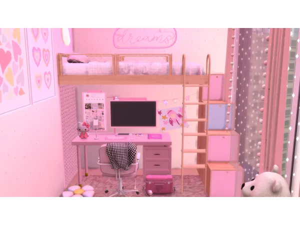 Alpha MAMAN SOLO APPARTEMENT LA VIE EN ROSE by SimsRenovation - The Sims 4 Custom Content
