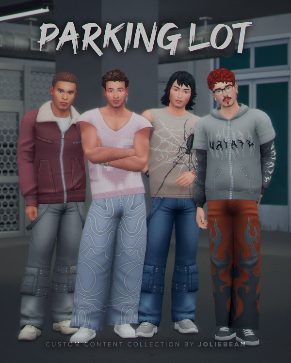 Maxis Match Parking Lot Set by simsfinds - The Sims 4 Custom Content