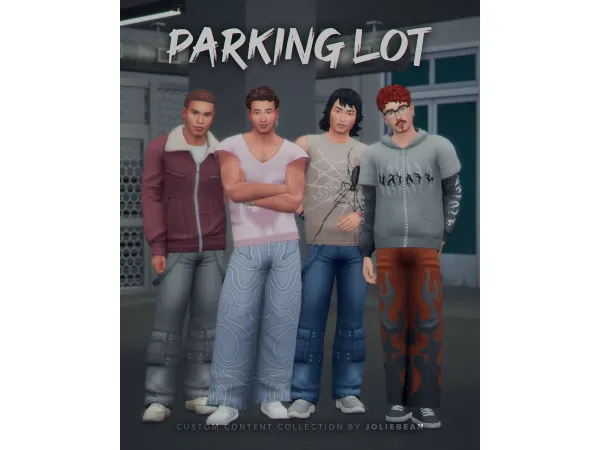 Maxis Match Parking Lot Set by Joliebean - The Sims 4 Custom Content