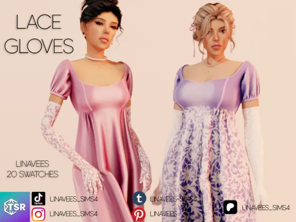 RYLIE - LACE GLOVES by linavees